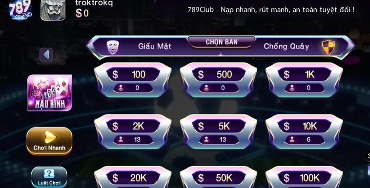 Chinh Phục Minigame Mậu Binh Tại 789Club Với Kho Báu Lộ Thiên Hấp Dẫn