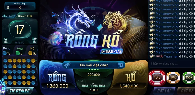 Rồng Hổ Casino Tại 789Club Sân Chơi Bài Cào Đối Kháng Đẳng Cấp